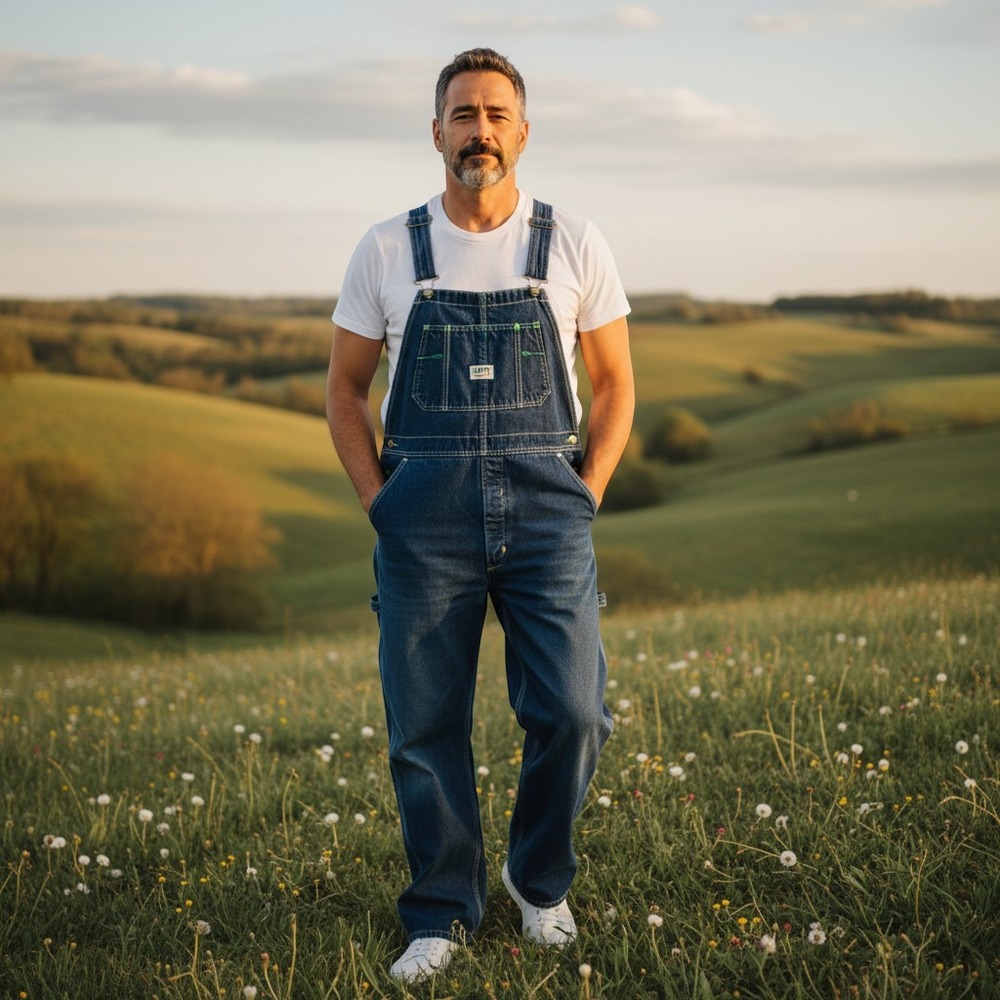 Liberty Overalls Men's 36x30‎ Blue Denim Bib Overalls Carpenter Cotton Workwear